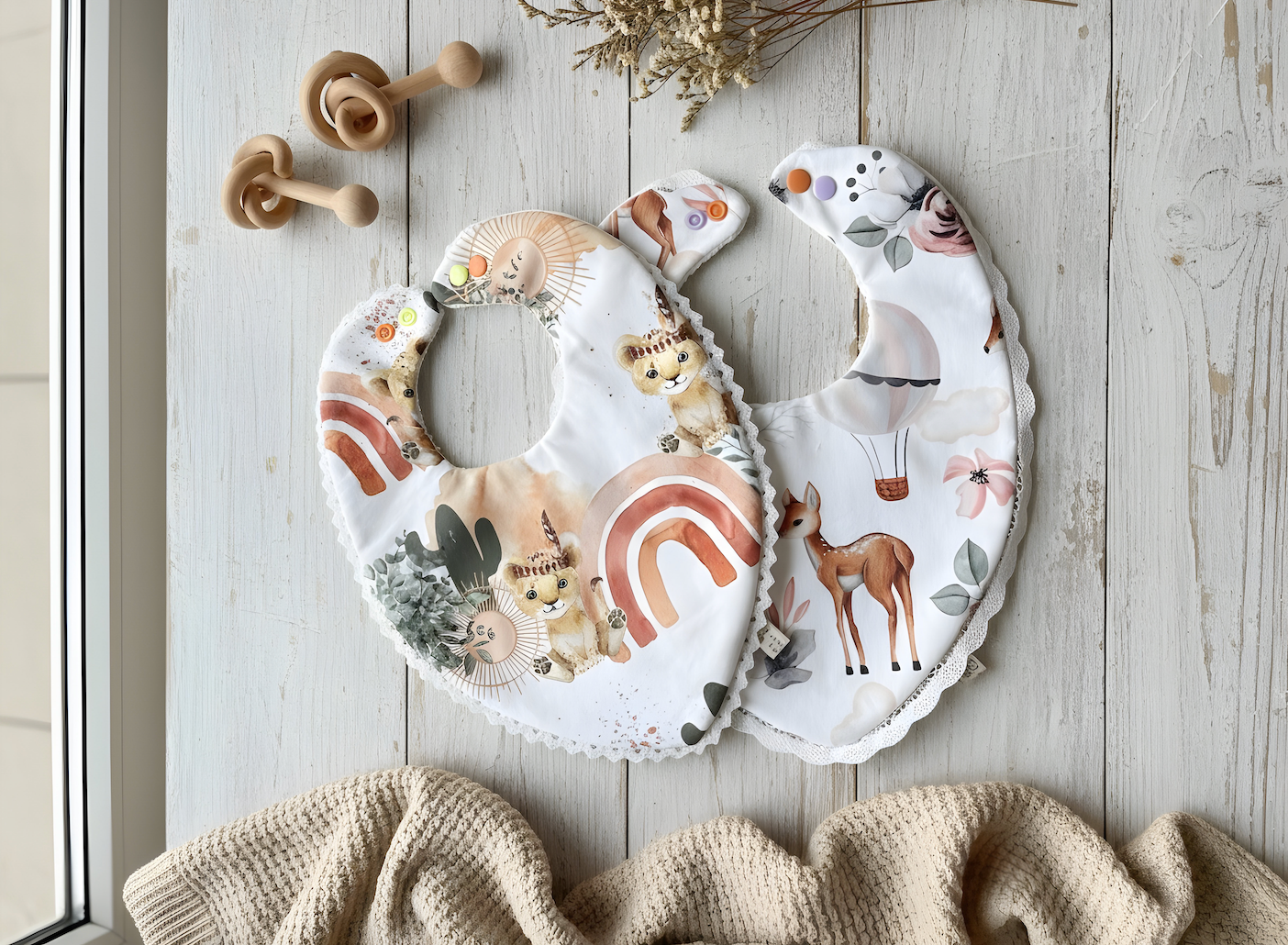 Cotton Bibs - Set of 2