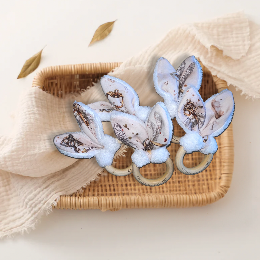 Rabbit Teething Ring - Wood