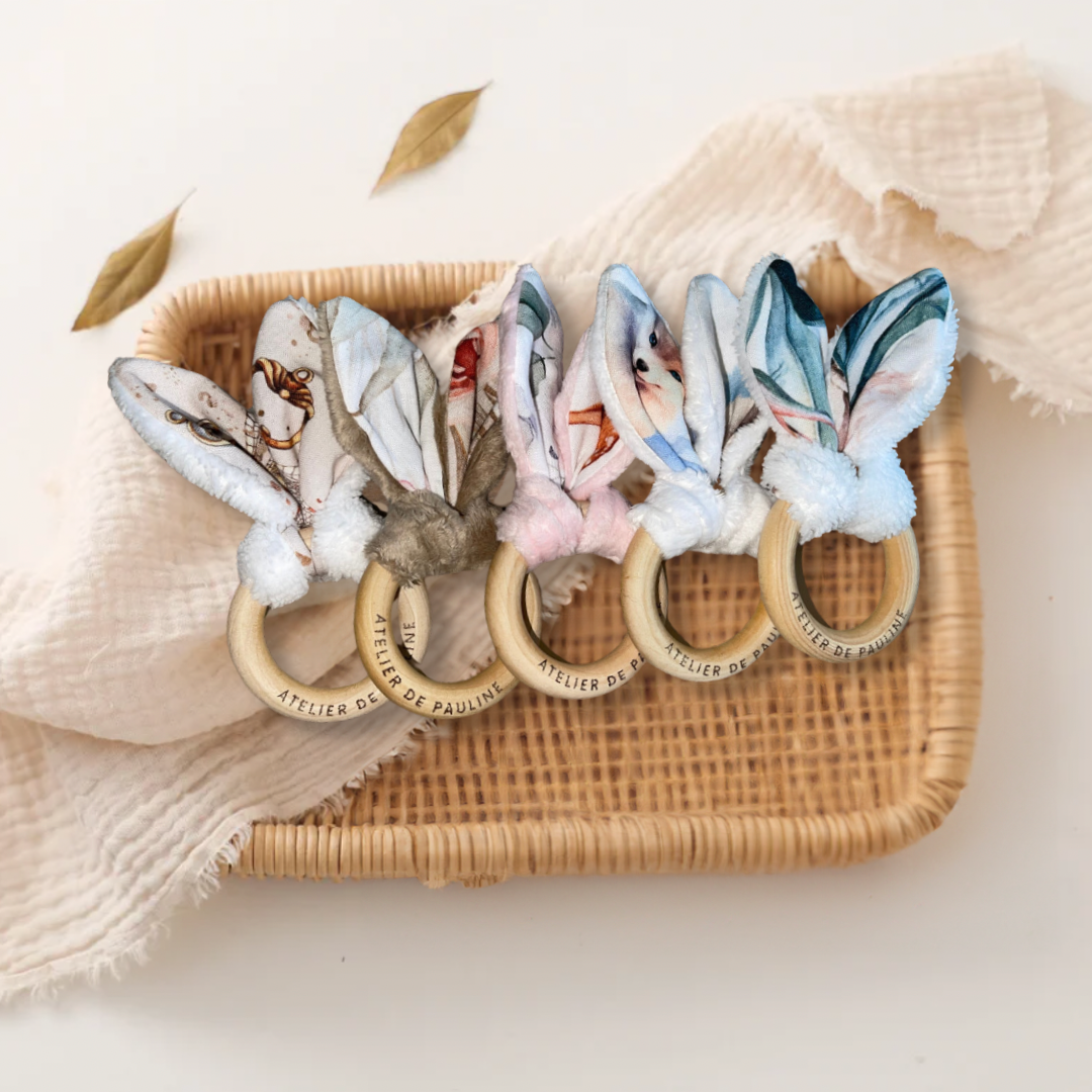 Rabbit Teething Ring - Wood