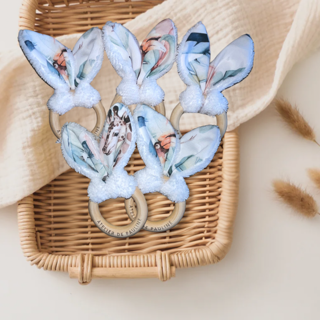 Rabbit Teething Ring - Wood