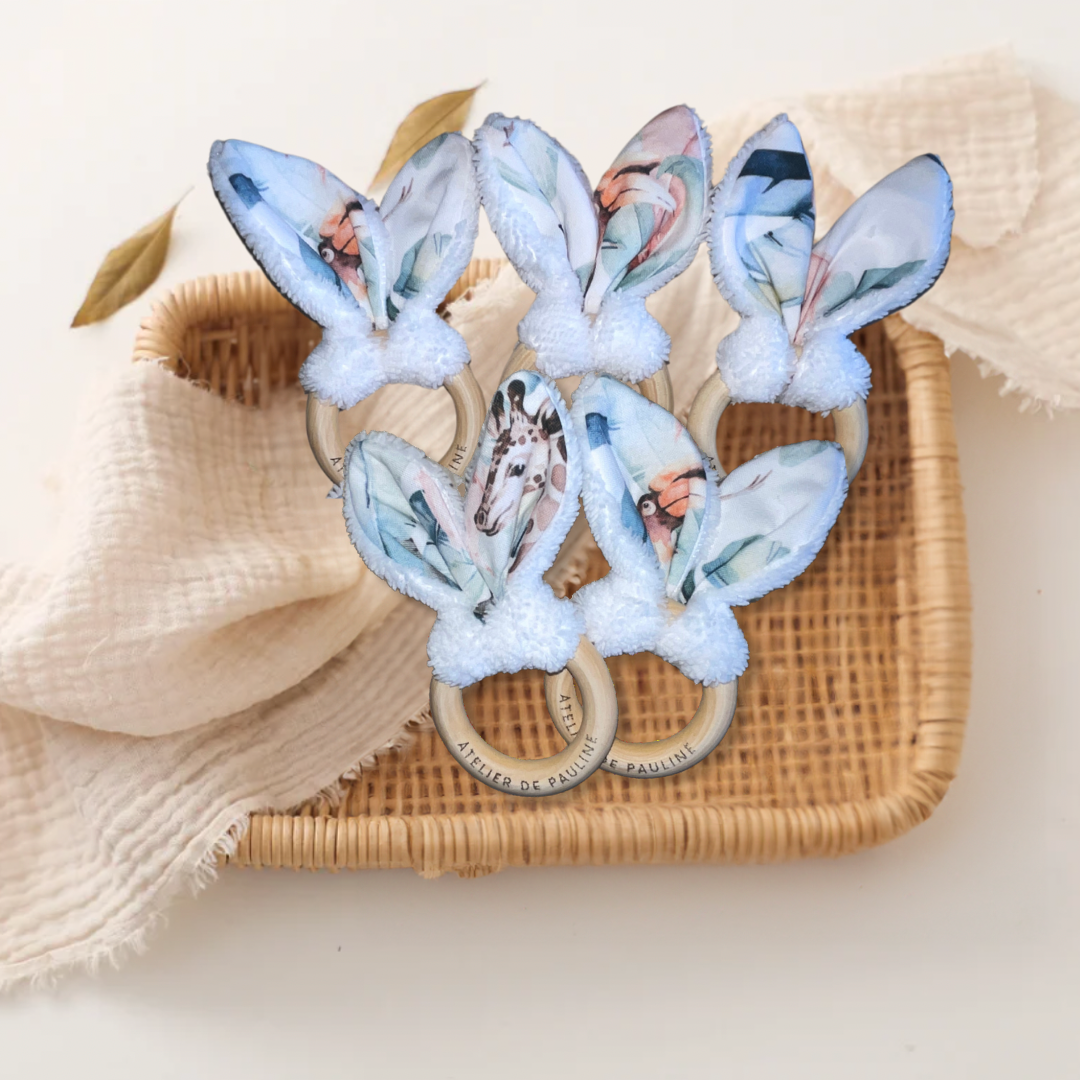 Rabbit Teething Ring - Wood