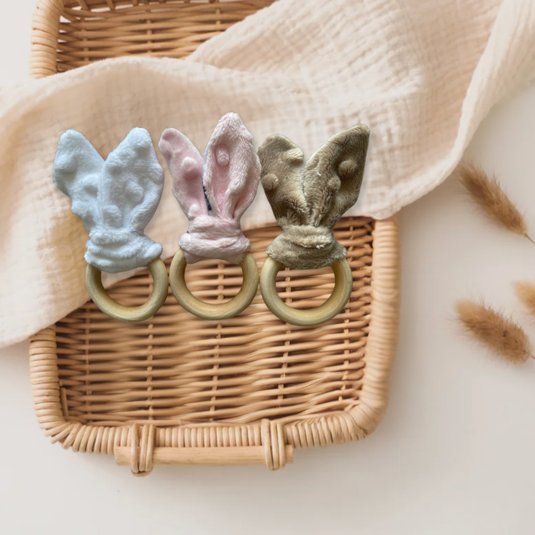 Rabbit Teething Ring - Wood