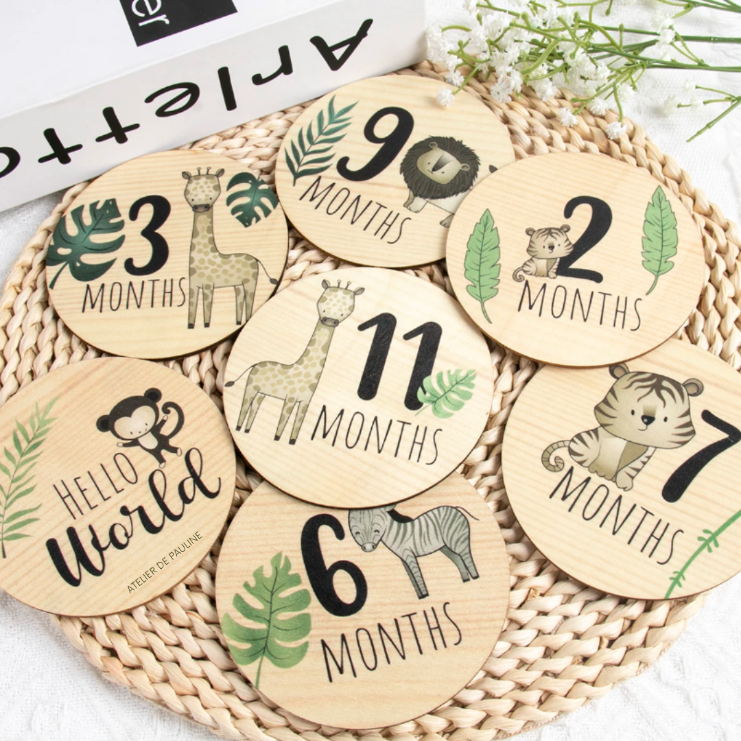 Monthly Wooden Cards for Babies