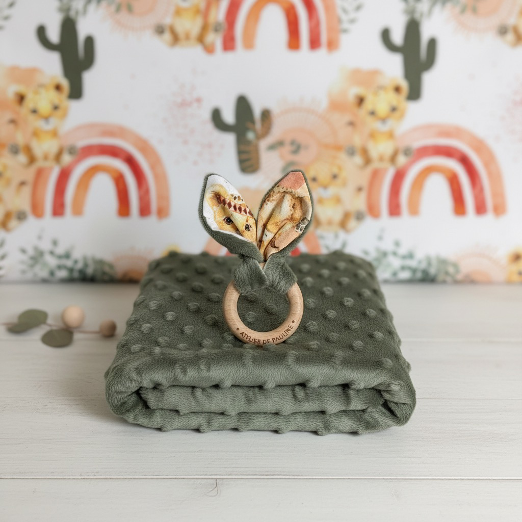 Rabbit Teething Ring - Wood